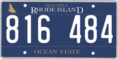 RI license plate 816484
