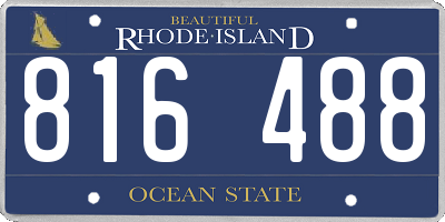 RI license plate 816488