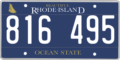RI license plate 816495