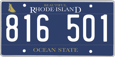 RI license plate 816501