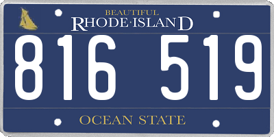 RI license plate 816519