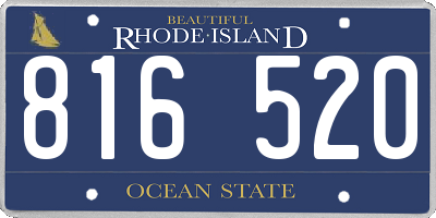RI license plate 816520