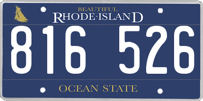 RI license plate 816526