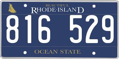 RI license plate 816529