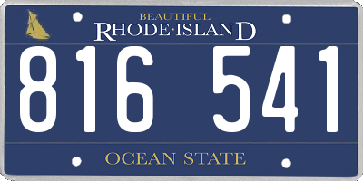 RI license plate 816541