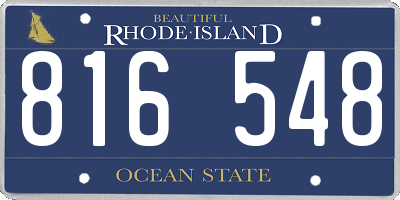 RI license plate 816548