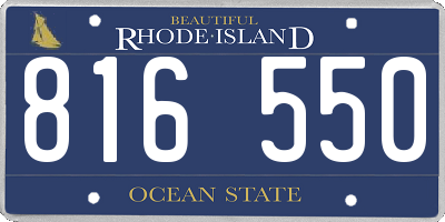 RI license plate 816550