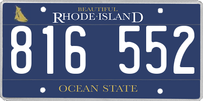 RI license plate 816552
