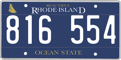 RI license plate 816554