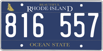 RI license plate 816557