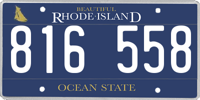 RI license plate 816558