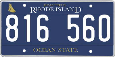 RI license plate 816560