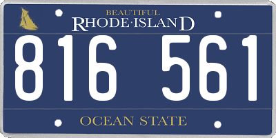RI license plate 816561