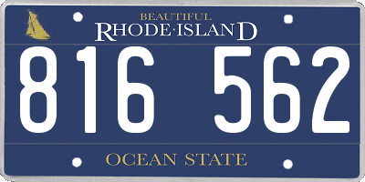 RI license plate 816562