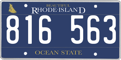 RI license plate 816563