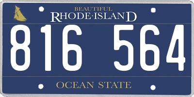 RI license plate 816564