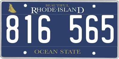 RI license plate 816565