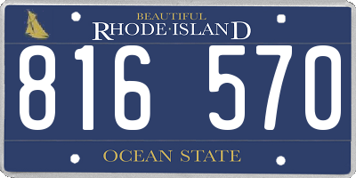 RI license plate 816570