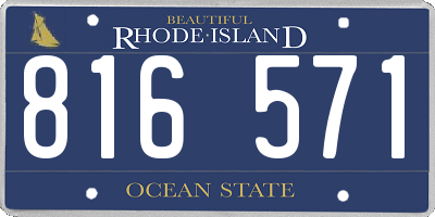 RI license plate 816571