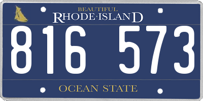 RI license plate 816573