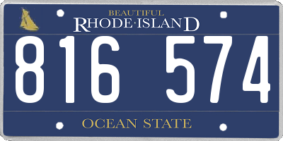 RI license plate 816574