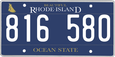 RI license plate 816580