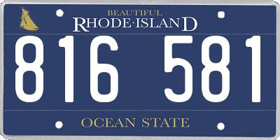 RI license plate 816581