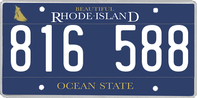 RI license plate 816588