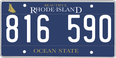 RI license plate 816590