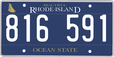 RI license plate 816591