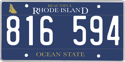 RI license plate 816594