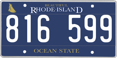 RI license plate 816599
