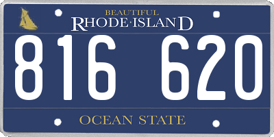 RI license plate 816620