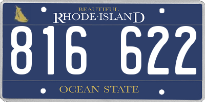 RI license plate 816622