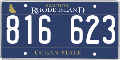 RI license plate 816623