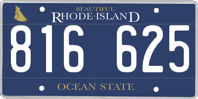 RI license plate 816625