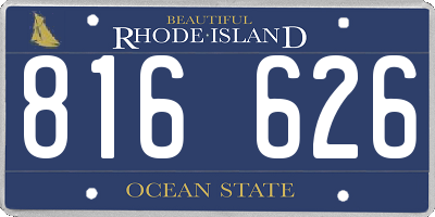 RI license plate 816626