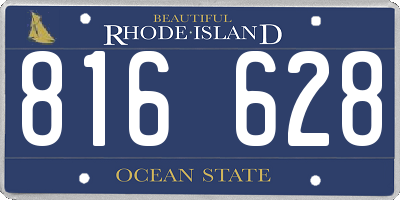 RI license plate 816628