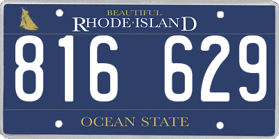RI license plate 816629