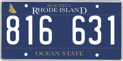 RI license plate 816631