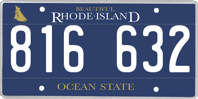 RI license plate 816632