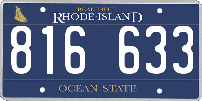 RI license plate 816633