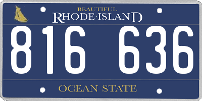 RI license plate 816636