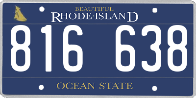 RI license plate 816638