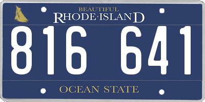 RI license plate 816641