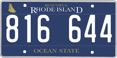 RI license plate 816644