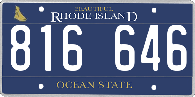 RI license plate 816646