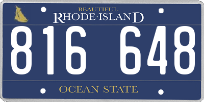 RI license plate 816648