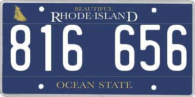 RI license plate 816656