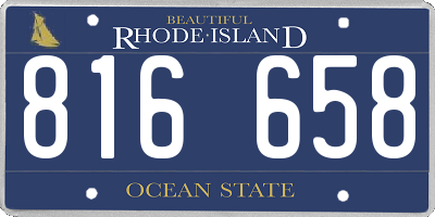 RI license plate 816658